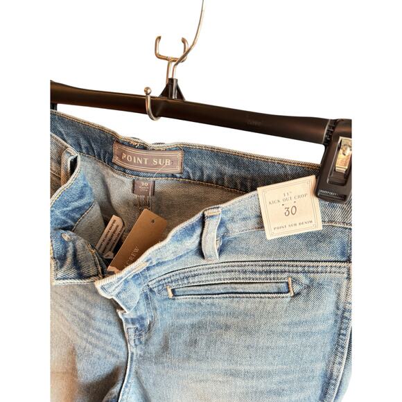 J. CREW POINT SUR NWT Vintage Kickout Crop Jean in Western Sky Wash Size 30 - Picture 3 of 7